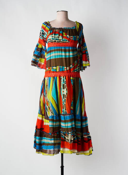 Robe longue bleu COLINE pour femme