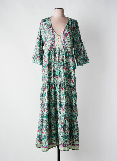 Robe longue vert COLINE pour femme