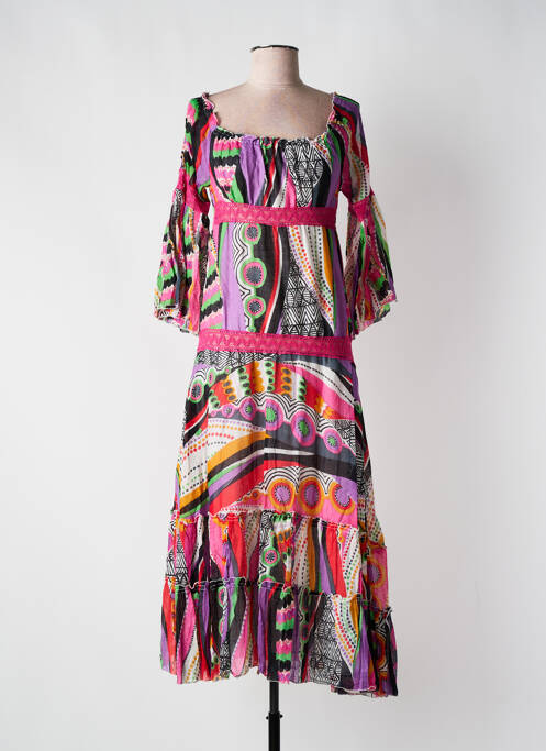 Robe longue violet COLINE pour femme