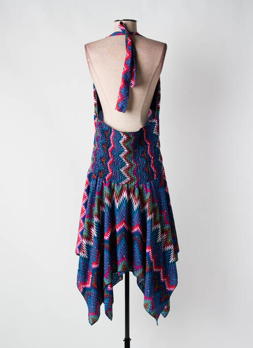 Robe mi-longue bleu COLINE pour femme