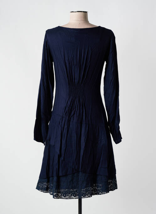 Robe mi-longue bleu COLINE pour femme