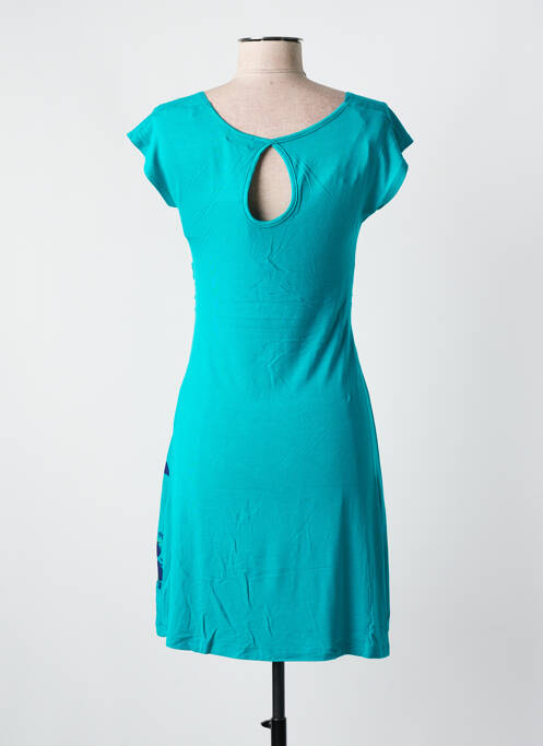 Robe mi-longue bleu COLINE pour femme