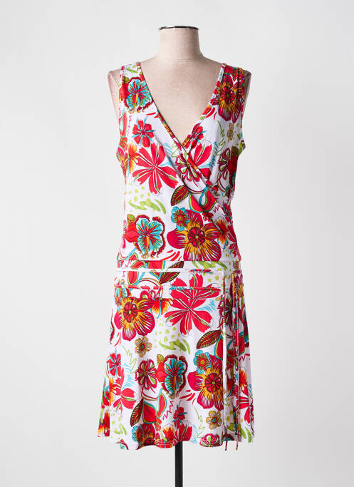 Robe mi-longue rouge COLINE pour femme