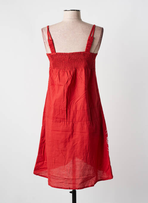 Robe mi-longue rouge COLINE pour femme