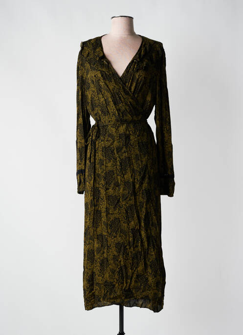 Robe mi-longue vert COLINE pour femme