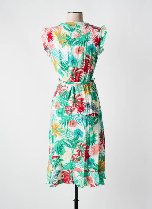 Robe mi-longue vert COLINE pour femme