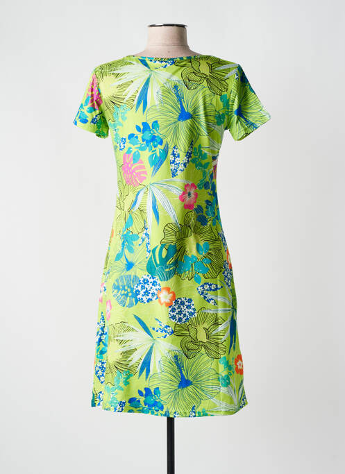 Robe mi-longue vert COLINE pour femme
