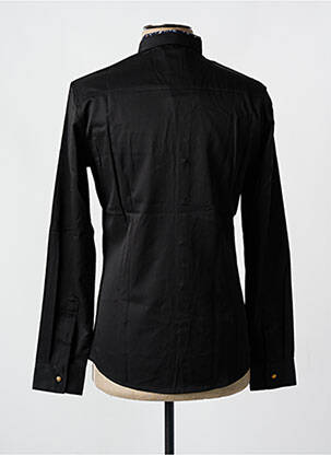 Chemise manches longues coupe cintrée noir ROSS CARRA homme