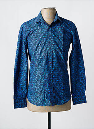 Chemise manches longues imprimé fantaisie bleu HOPENLIFE homme