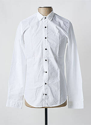 Chemise manches longues coupe cintrée blanc BREEZY homme