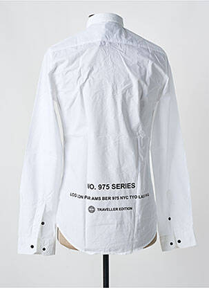 Chemise manches longues coupe cintrée blanc BREEZY homme