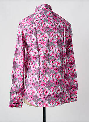 Chemise manches longues imprimé fleurs rose OSCAR homme