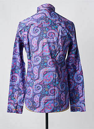 Chemise manches longues imprimé fantaisie violet OSCAR homme
