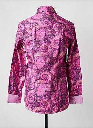 Chemise manches longues imprimé fantaisie rose OSCAR homme