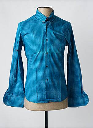 Chemise manches longues imprimé fantaisie bleu TONY COPPER homme