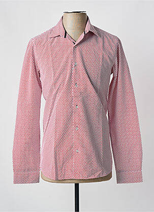 Chemise manches longues imprimé fantaisie rouge OSCAR homme