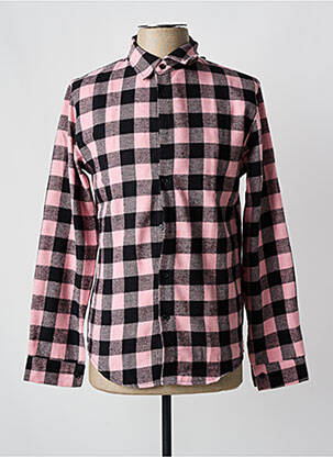 Chemise manches longues coupe cintrée rose MADE IN ITALY homme
