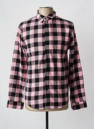 Chemise manches longues coupe cintrée rose MADE IN ITALY homme