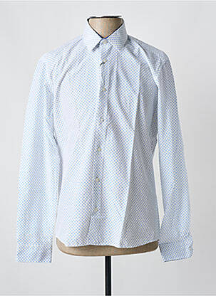 Chemise manches longues coupe cintrée bleu OSCAR homme