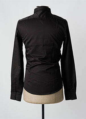 Chemise manches longues coupe cintrée noir ROSS CARRA homme