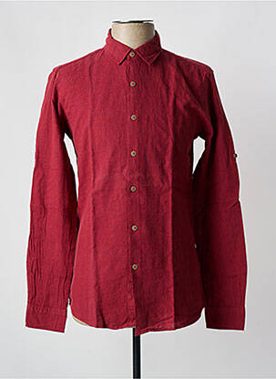 Chemisier coupe cintrée manches longues rouge TONY MORO femme