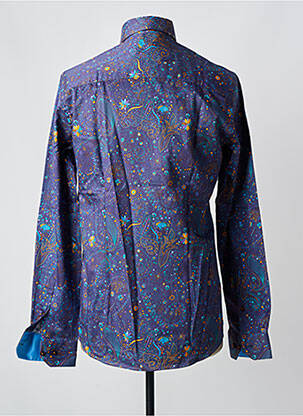 Chemise manches longues imprimé fantaisie bleu OSCAR homme