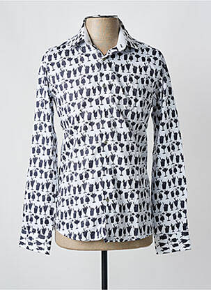 Chemise manches longues imprimé fantaisie noir OSCAR homme