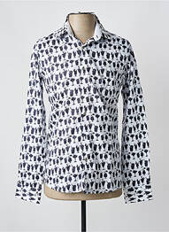 Chemise manches longues imprimé fantaisie noir OSCAR homme