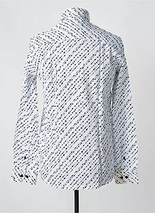 Chemise manches longues imprimé fantaisie blanc OSCAR homme