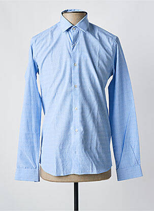 Chemise manches longues imprimé fantaisie bleu OSCAR homme