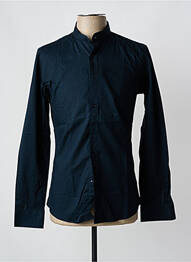 Chemise manches longues coupe cintrée bleu LEEYO homme