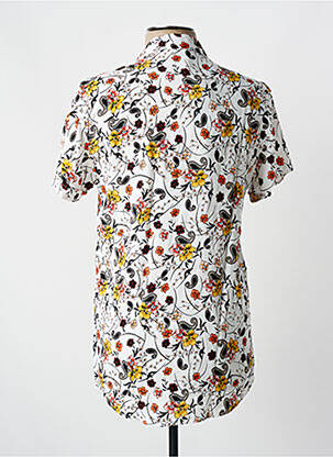 Chemise manches courtes coupe cintrée blanc KZR homme