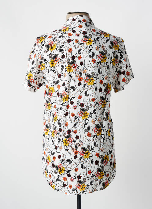 Chemise manches courtes coupe cintrée blanc KZR homme