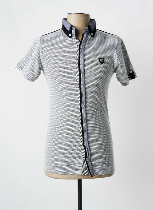 Chemise manches courtes bleu BLVCK pour homme