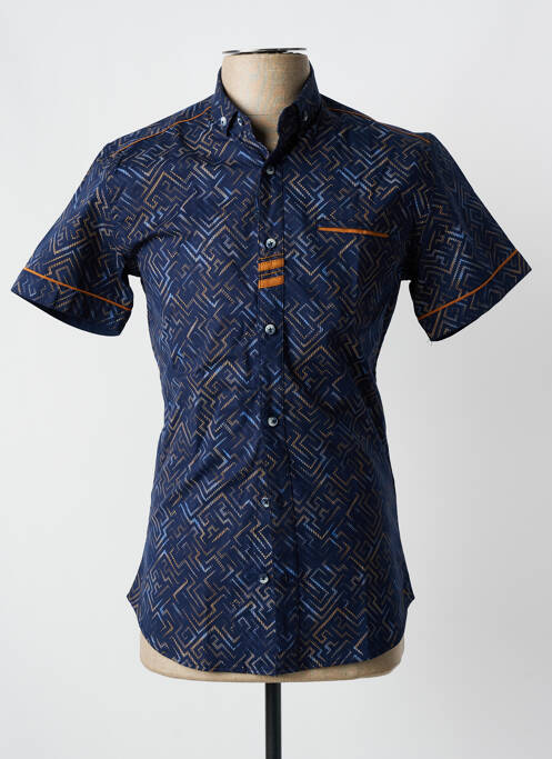 Chemise manches courtes bleu CLUB JU PARIS pour homme