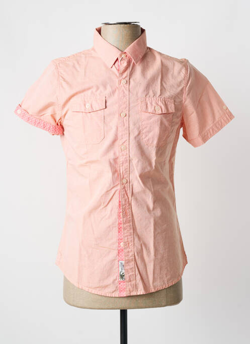 Chemise manches courtes orange KENZARRO pour homme