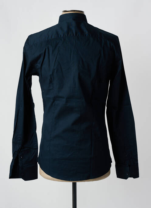 Chemise manches longues bleu LEEYO pour homme