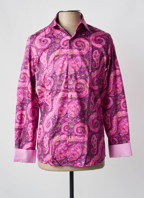 Chemise manches longues rose OSCAR pour homme
