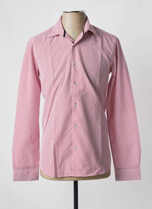 Chemise manches longues rouge OSCAR pour homme