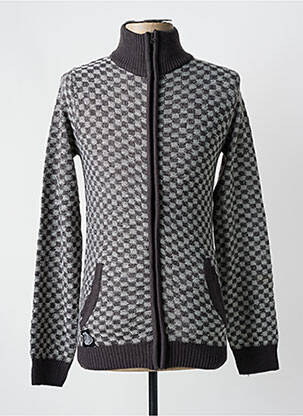 Gilet manches longues fermeture boutonnée sur le devant gris HOPENLIFE homme