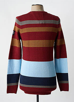Pull col rond manches longues rouge HOPENLIFE homme