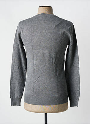 Pull col v manches longues gris Y.TWO KNIT homme