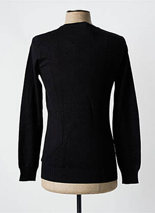 Pull col rond manches longues noir Y.TWO KNIT homme