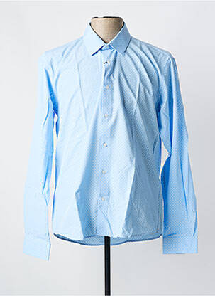 Chemise manches longues imprimé fantaisie bleu OSCAR homme
