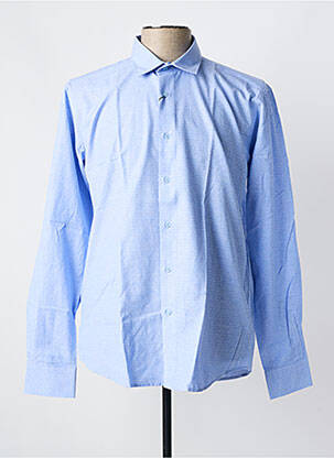 Chemise manches longues imprimé fantaisie bleu OSCAR homme