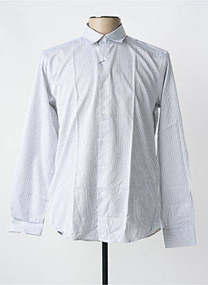 Chemise manches longues imprimé fantaisie blanc OSCAR homme
