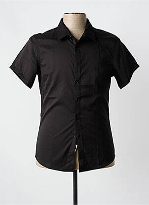 Chemise manches courtes fermeture boutonnée sur le devant noir ROSS CARRA homme