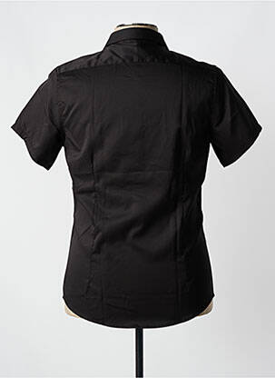 Chemise manches courtes fermeture boutonnée sur le devant noir ROSS CARRA homme