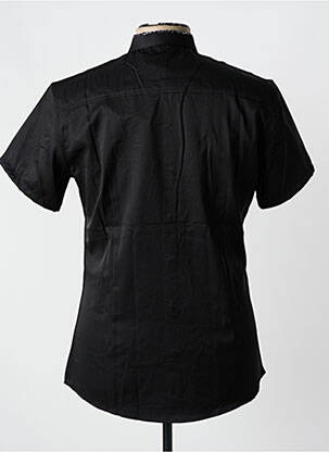 Chemise manches courtes coupe cintrée noir ROSS CARRA homme