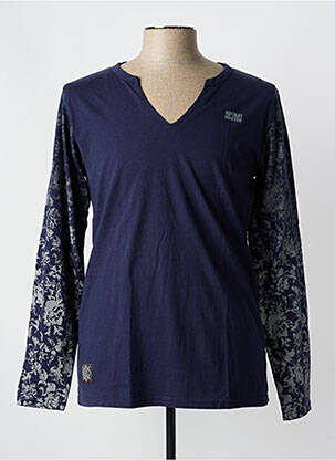 T-shirt coupe droite manches longues bleu HOPENLIFE homme